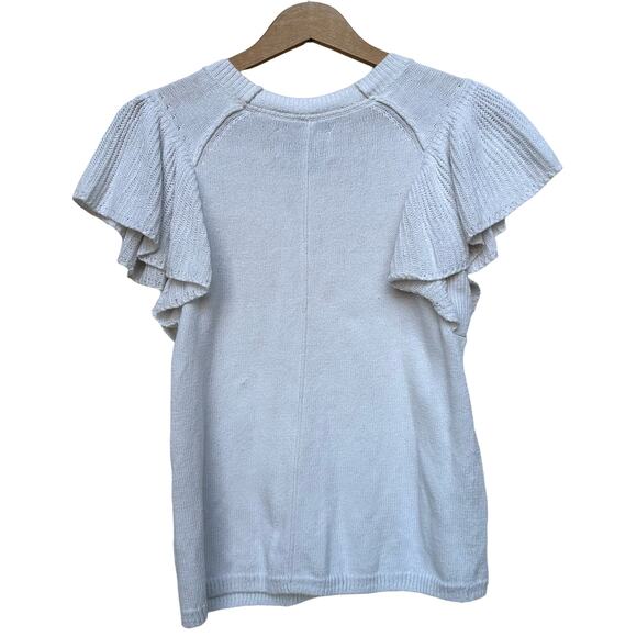 Brochu Walker Ruffle Sleeve Knit Top - Size Small - Picture 3 of 5